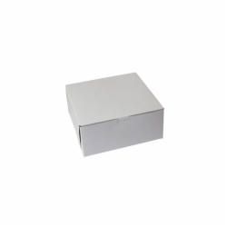9 x 9 x 4 WHITE ONE-PIECE BAKERY BOXES