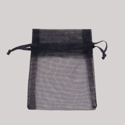 4 x 5 BLACK SHEER ORGANZA POUCHES