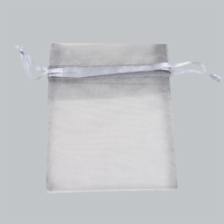 10X12 SILVER ORGANZA POUCHES