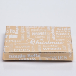 4-5/8 x 3-3/8 x 5/8 GOLD CHRISTMAS MEMORIES GIFT CARD BOX WITH POP-UP INSERT