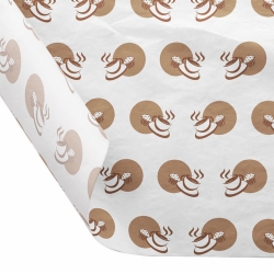 12 x 12 FOOD SAFE TISSUE BASKET LINERS 18# DRY WAX - COFFEE HOUSE