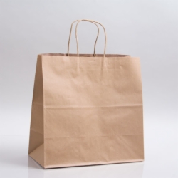 11.8 x 9.5 x 12 ECONOMY NATURAL KRAFT PAPER SHOPPING BAGS
