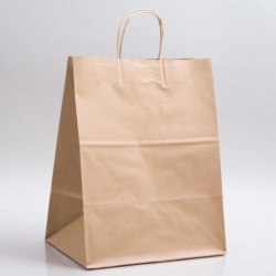 12 x 9 x 15.75 ECONOMY NATURAL KRAFT PAPER SHOPPING BAGS