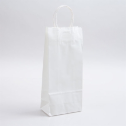5.75 x 3.25 x 13 ECONOMY WHITE KRAFT PAPER SHOPPING BAGS