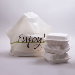21 x 18 x 10 ENJOY WAVETOP PLASTIC CARRYOUT BAGS