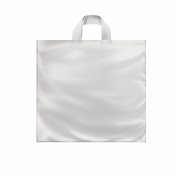 16 x 15 x 6 CLEAR FROSTED SOFT LOOP HANDLE PLASTIC BAGS
