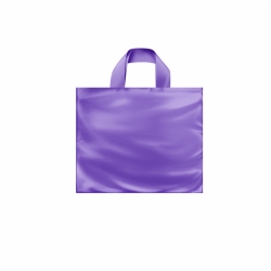 12 x 10 x 4 GRAPE FROSTED SOFT LOOP HANDLE PLASTIC BAGS