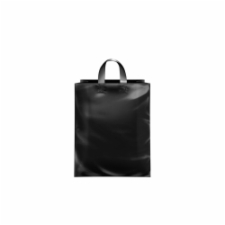 8 x 5 x 10 BLACK FROSTED LOOP-HANDLE PLASTIC BAGS