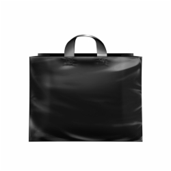 16 x 6 x 12 BLACK FROSTED LOOP-HANDLE PLASTIC BAGS