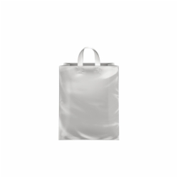 8 x 5 x 10 CLEAR FROSTED LOOP-HANDLE PLASTIC BAGS