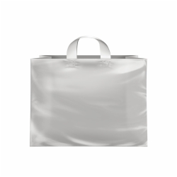 16 x 6 x 12 CLEAR FROSTED LOOP-HANDLE PLASTIC BAGS