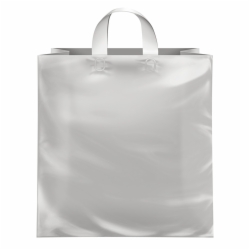 17 x 7 x 18 CLEAR FROSTED LOOP-HANDLE PLASTIC BAGS