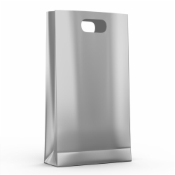 7.75 x 3.5 x 15 CLEAR FROSTED PLASTIC TOTE BAGS