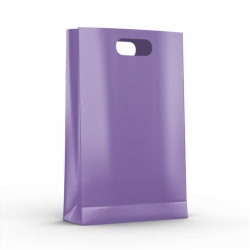 7 x 3.5 x 10.5 GRAPE FROSTED PLASTIC TOTE BAGS