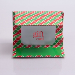 5 x 3-3/8 CHRISTMAS GEO GIFT CARD FOLDERS