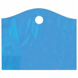 22 x 18 x 8 LAGOON BLUE FROSTED WAVETOP PLASTIC BAGS