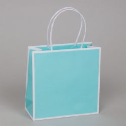 7 x 3 x 7 TURQUOISE PAPER SHOPPING BAGS