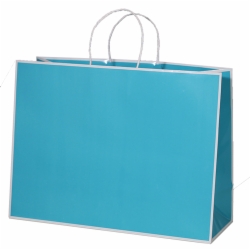 16 x 6 x 12 TURQUOISE PAPER SHOPPING BAGS