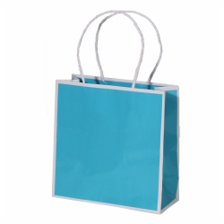 7 x 3 x 7 BAY BLUE PAPER SHOPPING BAGS