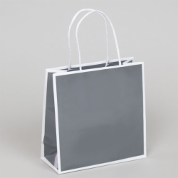 7 x 3 x 7 SLATE GRAY PAPER SHOPPING BAGS