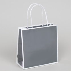 10 x 4 x 10 SLATE GRAY PAPER SHOPPING BAGS