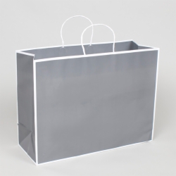 16 x 6 x 12 SLATE GRAY PAPER SHOPPING BAGS