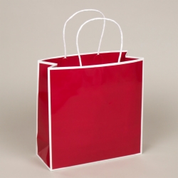 10 x 4 x 10 RED PAPER SHOPPING BAGS