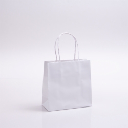 7 x 3 x 7 WHITE PAPER SHOPPING BAGS