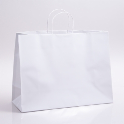 16 x 6 x 12 WHITE PAPER SHOPPING BAGSĀ