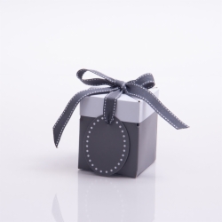 3 x 3 x 3.25 SLATE GRAY POP UP BOX
