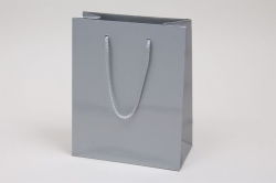 8 x 4 x 10 PLATINUM GLOSS PAPER EUROTOTE SHOPPING BAGS