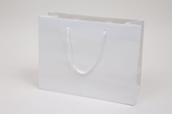 13 x 5 x 10 WHITE GLOSS PAPER EUROTOTE SHOPPING BAGS