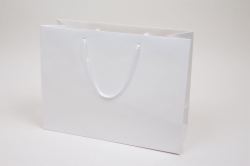 16 x 6 x 12 WHITE GLOSS PAPER EUROTOTE SHOPPING BAGS