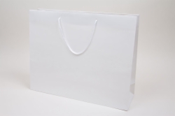 20 x 6 x 16 WHITE GLOSS PAPER EUROTOTE SHOPPING BAGS
