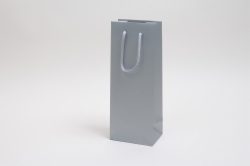 5 x 3.5 x 13 MATTE PLATINUM EUROTOTE SHOPPING BAGS