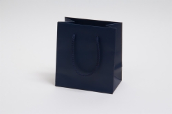 6 x 3.5 x 6.5 MATTE NAVY EUROTOTE SHOPPING BAGS