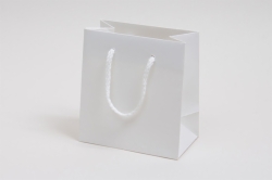 6 x 3.5 x 6.5 MATTE WHITE EUROTOTE SHOPPING BAGS