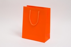 8 x 4 x 10 MATTE ORANGE EUROTOTE SHOPPING BAGS