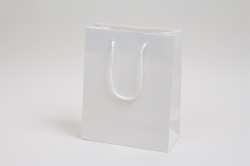 8 x 4 x 10 MATTE WHITE EUROTOTE SHOPPING BAGS