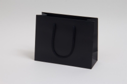 9 x 3.5 x 7 MATTE BLACK EUROTOTE SHOPPING BAGS