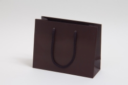 9 x 3.5 x 7 MATTE CHOCOLATE EUROTOTE SHOPPING BAGS