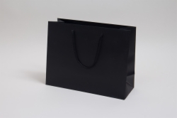 13 x 5 x 10 MATTE BLACK EUROTOTE SHOPPING BAGS