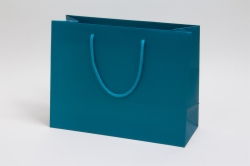 13 x 5 x 10 MATTE CARIBBEAN BLUE EUROTOTE SHOPPING BAGS