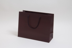 13 x 5 x 10 MATTE CHOCOLATE EUROTOTE SHOPPING BAGS