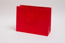 13 x 5 x 10 MATTE RED PAPER EUROTOTE SHOPPING BAGS