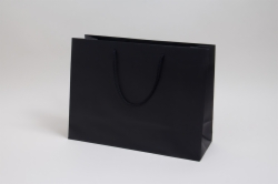 16 x 6 x 12 MATTE BLACK EUROTOTE SHOPPING BAGS