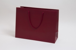 16 x 6 x 12 MATTE MAROON EUROTOTE SHOPPING BAGS
