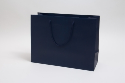 16 x 6 x 12 MATTE NAVY EUROTOTE SHOPPING BAGS