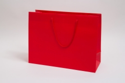16 x 6 x 12 MATTE RED PAPER EUROTOTE SHOPPING BAGS