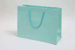 16 x 6 x 12 MATTE ROBINS EGG EUROTOTE SHOPPING BAGS